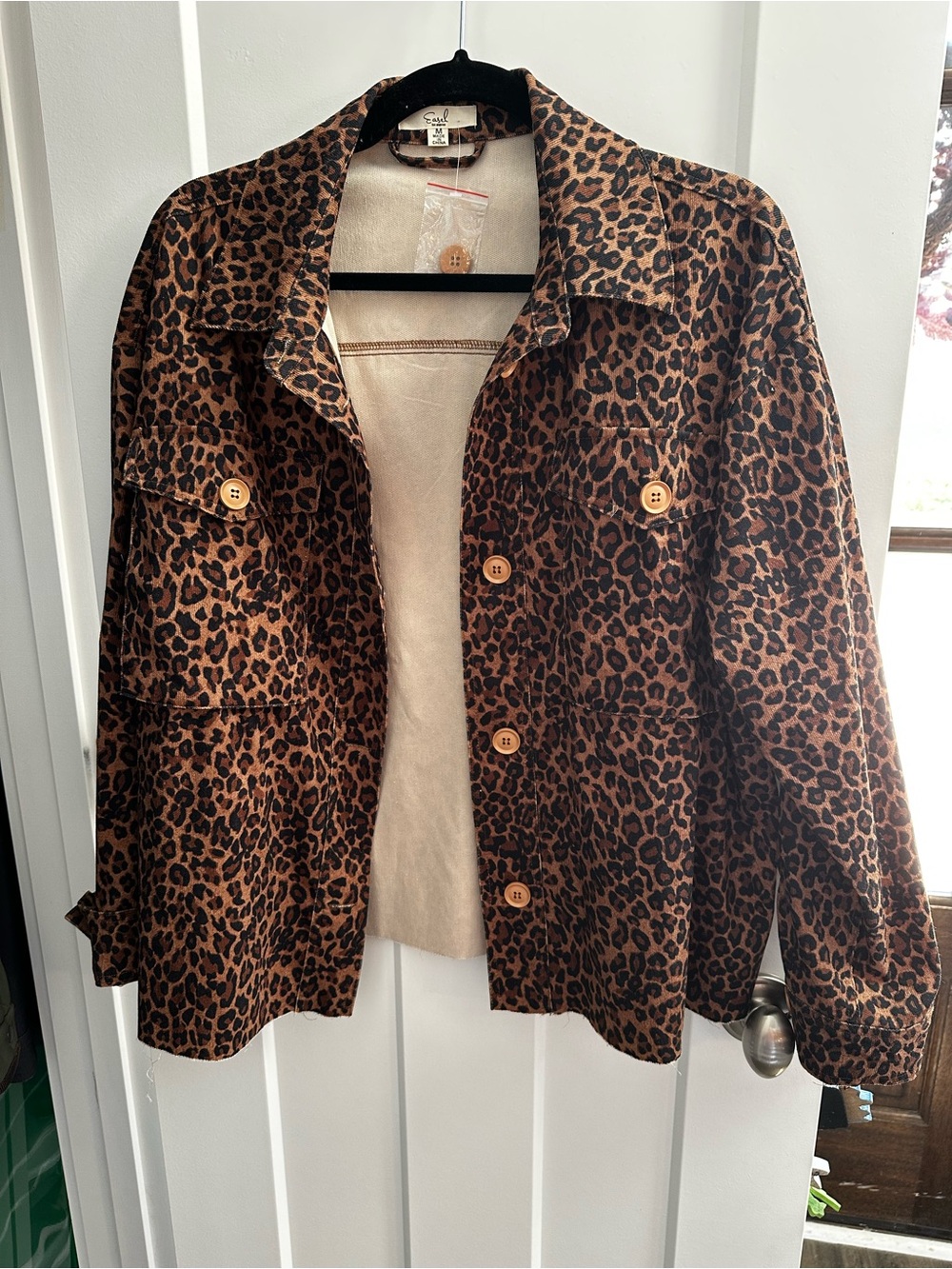 NWT Oakley Leopard Corduroy Cargo Shirt Jacket size medium